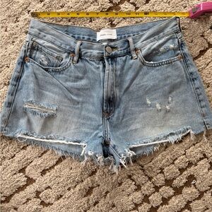 Dear John Light Blue Distressed Jean Shorts